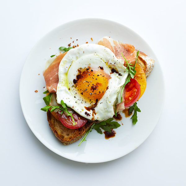 Egg Bruschetta with Fig Balsamic and Arugula Recipe