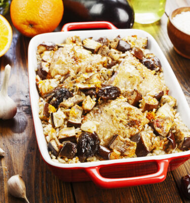 Sonoma-Farm-Baked-Chicken-Topped-With-Blood-Orange-Olive-Oil- Dates- Apples- Apricots-Recipe