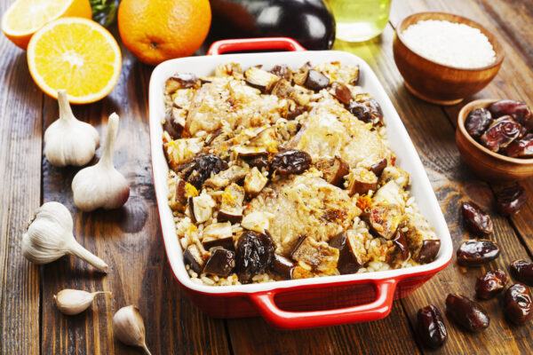 Sonoma-Farm-Baked-Chicken-Topped-With-Blood-Orange-Olive-Oil- Dates- Apples- Apricots-Recipe