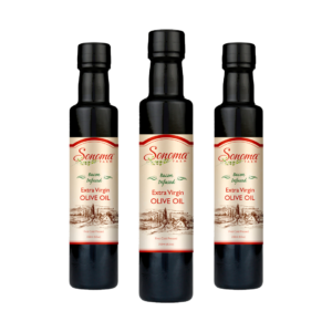 3 pack of 500ml bottles of bacon flavor infused extra virgin olive oil