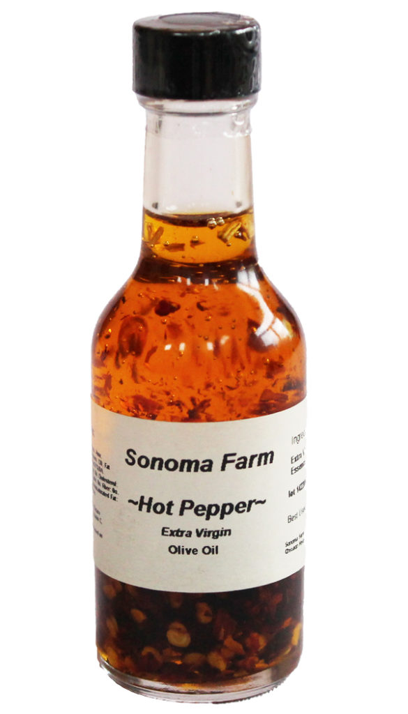 Hot Pepper Infused Extra Virgin Olive Oil With Red Pepper Flakes Sample 44ml 15oz