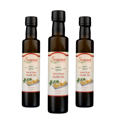 3 Pack of 250ml bottles of butter olive oil